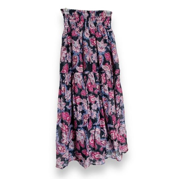 Magali Pascal Patricia Maxi A-line Skirt in Pristine Paisley Tiered Women’s Sz S - Picture 5 of 12